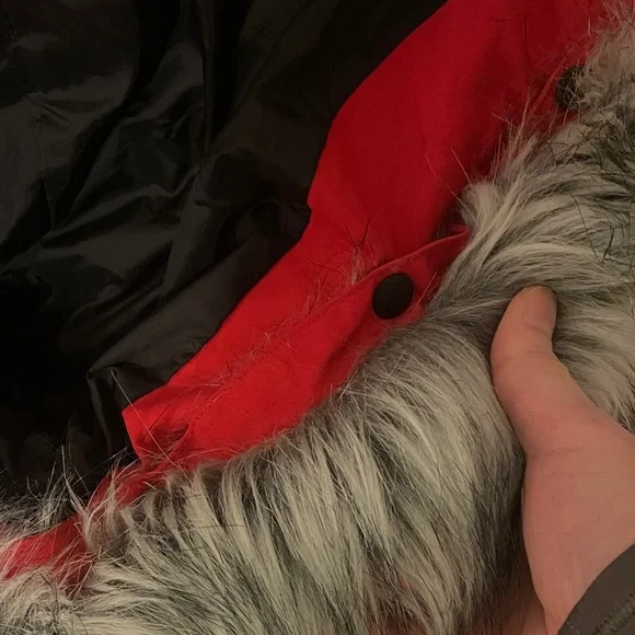 Men X-Large Adidas Bold Red and Black Winter Jacket - Picture 3 of 5